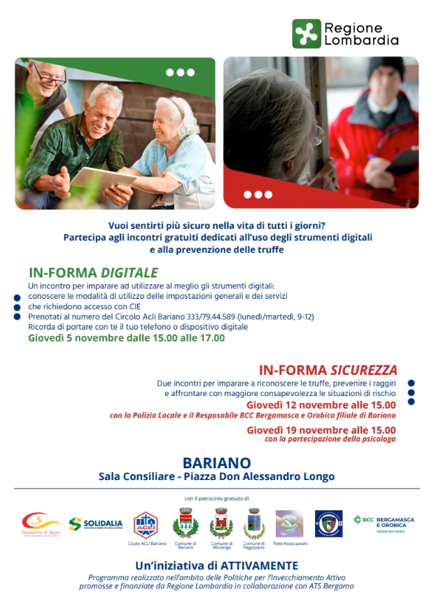 Educazione digitale: corso gratuito a Bariano